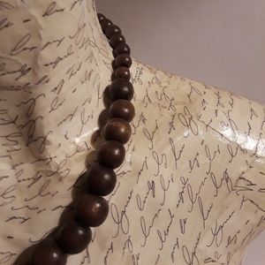 Wooden bead necklace